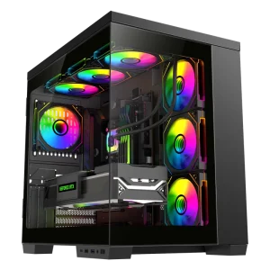Mid Tower Seaview PC Case SPCC ARGB Light Effect Gaming Computer Case with Side Panel Window