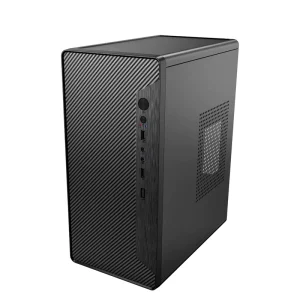 Mid Tower Small Office Desktop Case for Mini ITX MATX PC Steel Construction Black Color