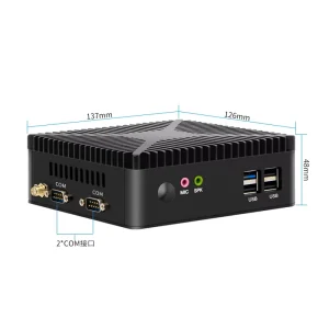 Mini Desktop J4125 J1900 J1800 DDR4 Msata Computer 2*com 2* Lan Dual Screen Fanless Industrial Mini PC Barebone MINI PCs