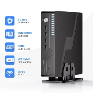 Mini Gaming Pc I9-9900T Dedicated Graphics Card RTX3050 6G Wifi6 Dual-screen Output Portable Host Home Office Computer