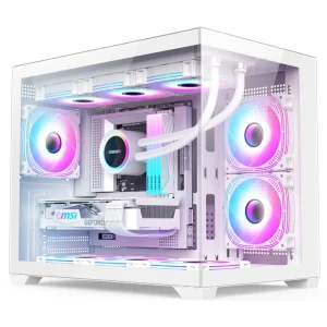Mini-ITX Full-View Gaming PC Case with 120mm Fan