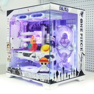 Mini ITX Vertical Aluminum Alloy Gaming Desktop Case with Side Panel Window