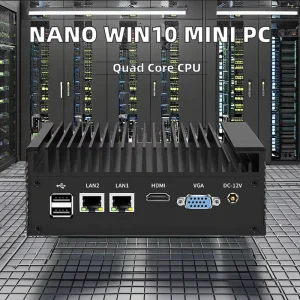 Mini Industrial Fanless Computer Intel Core I7-7500U Dual Core DDR3L RAM SSD/HDD Storage Windows NUC PC