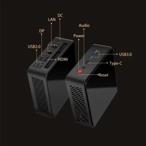 Mini PC 2LAN Intel 12th DDR5 PCIe3.0 M.2 SSD Pre installed Windows11 WIFI6 Desktop Gaming Computer N97 N100 N150 N305 US EU