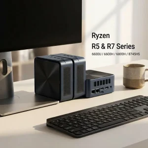 Mini PC AMD Ryzen 7 6800H/8745HS DDR5-6400 16GB for Office, Home, and Gaming