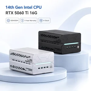 Mini PC Gaming I9 14900F RTX 5060 Ti 16GB DDR5 Dual Channel Desktop Mini PC With PCIe 4.0 SSD and Dual LAN for Gaming Labs