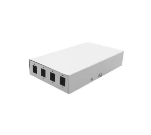 Mini Wall Mount Fiber Optic Patch Panel LC 4-Port with Pigtail Adapter Cold-Rolled Steel