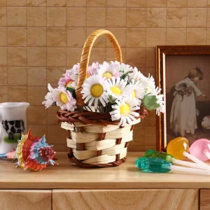 Miniature Food Toy 6 point Flower Basket Mini Model Dollhouse Decoration Ornament Small Cloth BJD Decoration Dollhouse