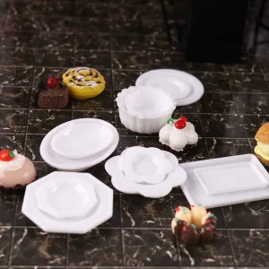 Miniature Food Toy Dishes Mini Model Tableware 1 12 Dollhouse Kitchen Accessories Dollhouse Toys DIY