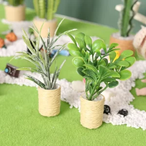 Miniature Food Toy Plant Potted Mini Model Small Tree 1 12 Split Ob11 Dollhouse Pocket DIY
