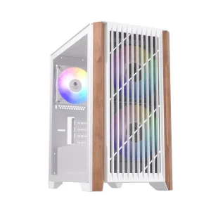 Minimalist Style Micro ATX Mid Tower Gaming Computer Case Office Desktop PC Designer Gamer Wooden Design Metal Stock Available
