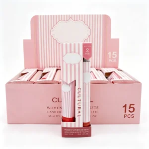 Moisturizing Travel Size 30ml Hand Lotion with 35ml Women Perfume Set Cute Lover Floral Scent Kit 15 PCS Display Box