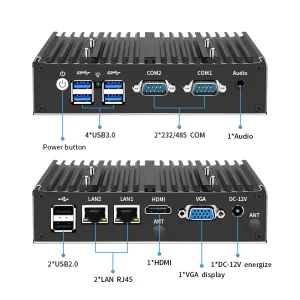 Most Popular N100 Thin Mini Pc 2 2.5G Ethernet 6USB Support WIFI 4G Fanless Industrial PC for Harsh Environments