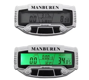 Mountain Bike Stopwatch Speedometer Bicycle Computer with Green Luminous Display