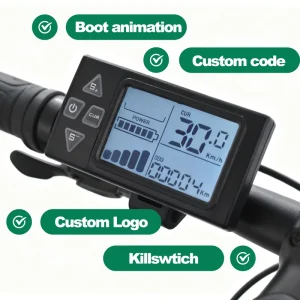 Mountain Electric Bicycle Speedometer, Waterproof Wired Digital Bike Computer for 24V/36V/48V/60V E-Bikes