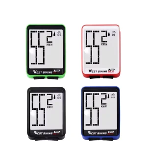 Multi-Color Wireless Bicycle Computer CR2032H Battery Powered Multifunction Bike Speedometer Odometer