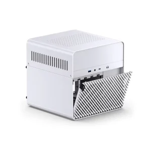 N2 Aluminum and Steel Mini-ITX NAS PC Case with USB Ports, 4 HDD Support, and ATX Power Supply Support