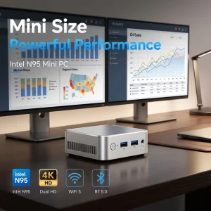 N95 Processor Mini PC 16GB DDR4 RAM Dual 4K HD Output Windows 11 Micro Desktop Computer for Office Business