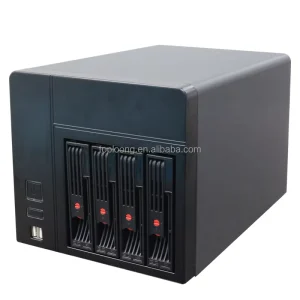 NAS-04 4-Bay Mini-ITX Chassis, 4x 3.5-inch HDD Compatible with 2.5-inch HDD/SSD, Network Attached Storage