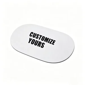 Natural Rubber Blank Gaming Mouse Pad Waterproof Surface Custom Shape Oval White for Office Use
