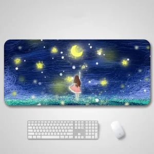 Natural Rubber Gaming Mouse Pad Non-Slip Waterproof Custom Design Keyboard Mat