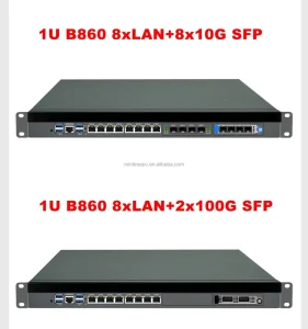 Network System 8*Lan 2*100G SFP 1u Rack Server Ultra 7 265K Esxi Aes ni Poe Pfsense Firewall Router Fanless Industrial Computer
