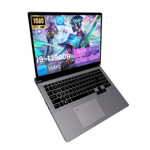 New 16 Inch High Performance 14 Core CPU I9 13900H Gaming Laptop with SSD IPS Display 16 10 RTX 4060 8GB GDDR6 144Hz