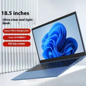 New 18.5 Inch Core I5 1038NG7 Laptop with IPS SSD 360Hz Display English Keyboard Portable for Online Class Office & Gaming