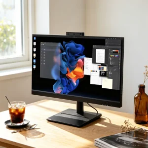 New 23.8 Inch AIO PC Barebone Desktop Computer All in One Case with USB Ports for H310 H410 H510 H610 Motherboards Monoblock