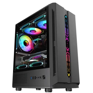 New Arrival RGB Matx PC Case Computer Case OEM Gaming Towers Cases SPCC Side Glass Black PC Cabinet Casing for Gamer