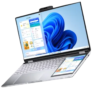 New Arrivals 15.6 Inches + 7 Inches Dual Screen Touch Screen Intel N100 DDR4 16GB SSD 512GB Business Laptop Brand New