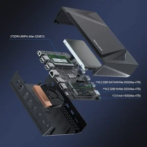New Compact Intel Core I9 11900H Octa Core 64GB DDR4 Desktop Computer SSD+HDD Storage Windows 10 11 3 Year Warranty Office