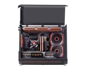 New Cool Curved Glass Design Computer Case 360 Degree Surround View ATX MATX Compatible Supercar Looking Gaming Case PC