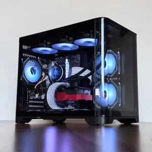 New Design Mid Tower Gamer Computer Case Form Factor ATX TYPE C Interface Supports ATX MATX Mini ITX Aluminum Alloy Side Panel