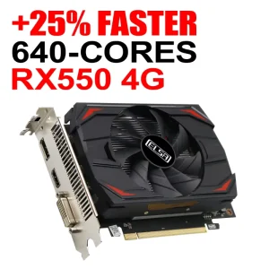 New Desktop Low Power Consumption Computer Gaming Graphics Card 4GB GDDR5 Single Fan Cooled 640 CORES RX550