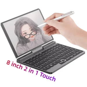 New Hot Sell 2 In1 Mini Laptop 8 Inch Intel Alder Lake N100 CPU Touch Screen DDR5 12GB RAM 1TB SSD WiFi 6 Windows 10 11