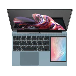 New Intel 15.6+7 Inch Dual Touch Screen Laptop Win11 N100 32GB 512GB SSD+HDD Business Gaming English Keyboard Quad Core 5400mAh