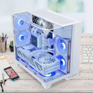New Mid Tower Computer Case LIAN LI O11 VISION M Black&WHite&Silver Case Full Tower Gaming PC Case