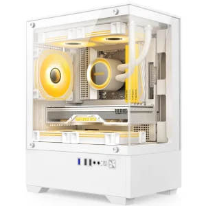 New Mid Tower Gaming Computer Case RGB ATX Micro ATX PC Aluminum Alloy CPU Tempered Glass Cabinet Pc Computer Case
