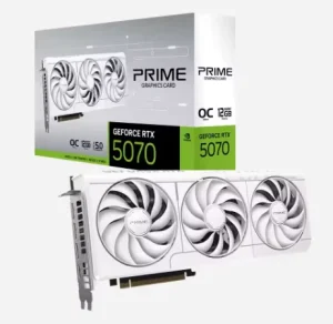 New PRIME GeForce RTX 5070 White OC 12GB GDDR7 MXM Gaming Desktop Video Card PCI Express 4.0 16X 128 Bit Fan Cooler