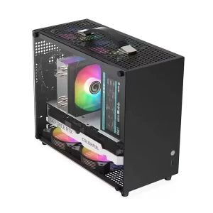 New Portable MicroATX Mid Tower Computer Case with Aluminum Alloy & Steel Handle Side Panel Window for Gaming PC in Stock