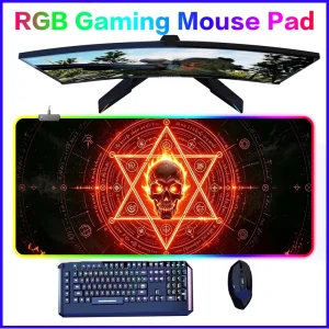 New YiHeng RGB Light Gaming Mouse Pad Anti Slip Waterproof Soft Rubber Square Model YH z1 with Customizable Pattern in Stock