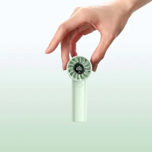 New trending AFY Factory Strong wind High Speed 1200mAh digital display Brushless Motor hand portable mini fan