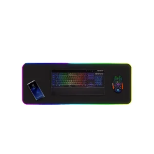 Newest Waterproof RGB Rubber Wireless Charging Gaming Mouse Pad with Customized Logo