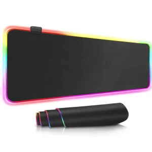 Non slip Waterproof Oversized 800*300 Mouse Pad Extended Backlit Black RGB Gaming Mouse Mat