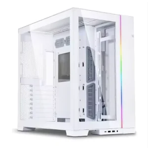 O11 Dynamic Full Tower ATX Gaming PC Case Black White Silver Plastic