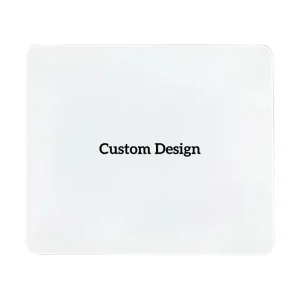 ODM Blank White Large Tempered Glass Gaming Mouse Pad Custom Image Various Sizes and Thicknesses for E-Sports