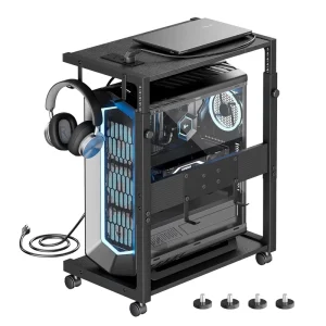 ODM OEM Custom Multilayer Hidden Design Easy Assembled Universal Case PC Floor Stand Adjust Computer Tower Stand