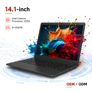 OEM 14 Inch Intel J3355 Laptop 8GB RAM Windows 11 SSD IPS Display English Keyboard for Business Office Use