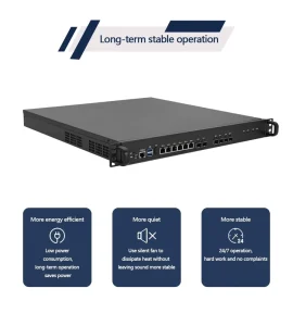 OEM 1U Rack Mount Computer Server PC with DDR4 M.2 NVMe 6×1Gb LAN 6×10Gb SFP Xeon E5-2698 v4 Network Appliance